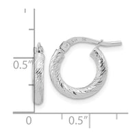 Thumbnail for 14k Polished and Diamond-cut 2.4mm Hoop Earrings