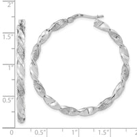 Thumbnail for 14K Polished and Textured Twisted Hoop Earrings