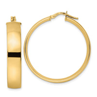 Thumbnail for 14K Polished Hoop Earrings