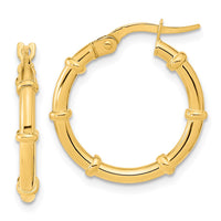 Thumbnail for 14K Polished and Fancy Hoop Earrings
