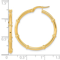 Thumbnail for 14K Polished and Fancy Hoop Earrings