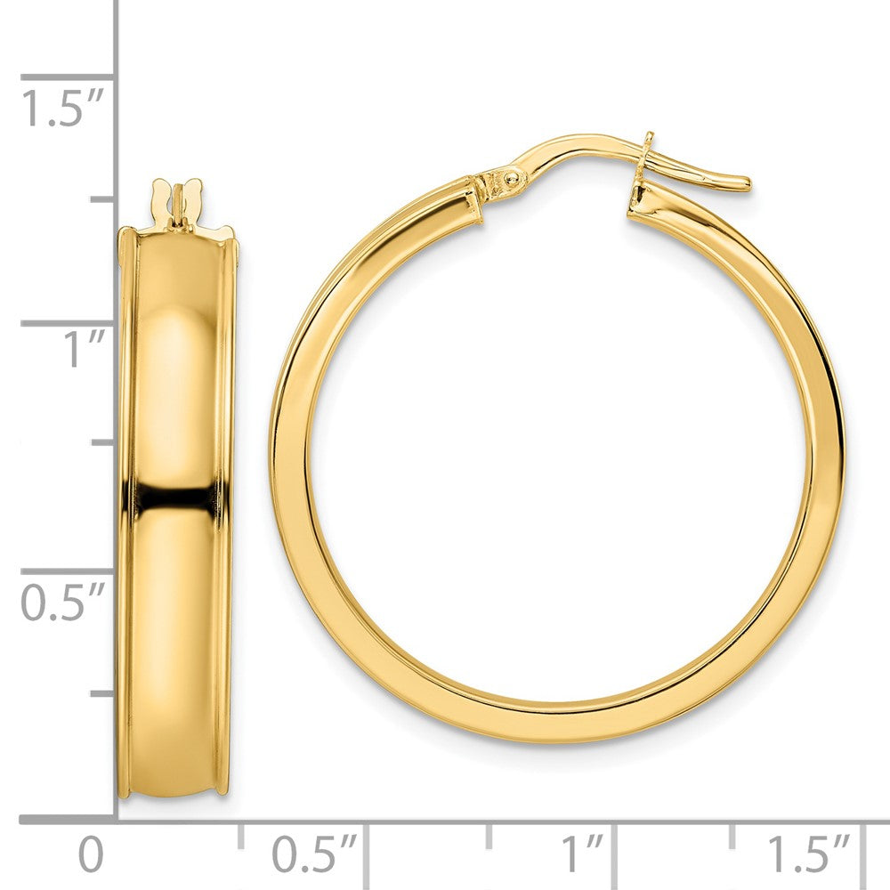 14K Polished Hoop Earrings