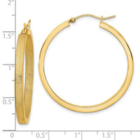Thumbnail for 14K Polished and Brushed Hoop Earrings