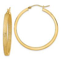 Thumbnail for 14K Polished and Brushed Hoop Earrings
