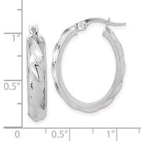 Thumbnail for 14K Polished and Twisted Oval Hoop Earrings