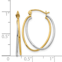 Thumbnail for 14K Two Tone Hoop Earrings