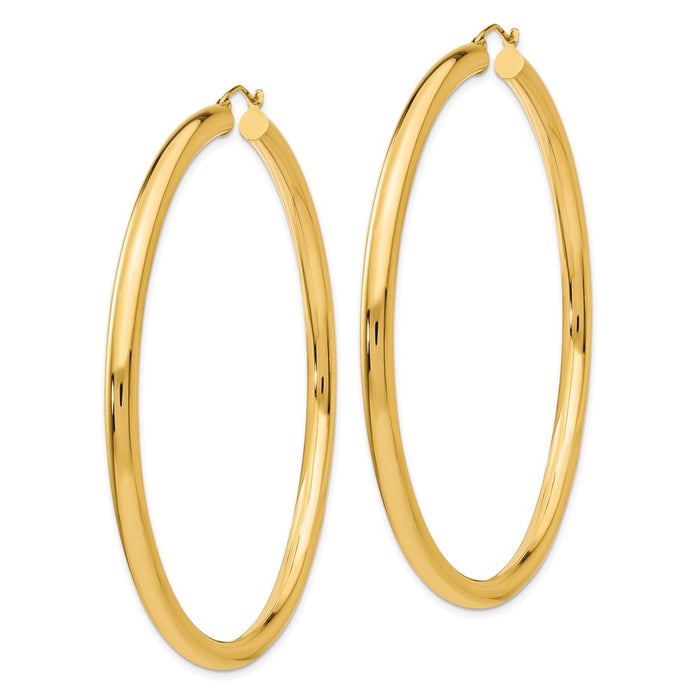 14k 4mm Hoop Earrings