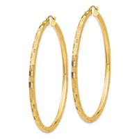 Thumbnail for 14k Diamond-cut Hoop Earrings