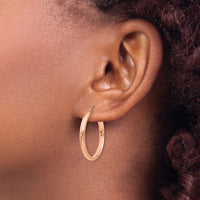 Thumbnail for 14k Rose Gold Hoop Earrings