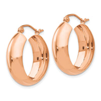 Thumbnail for 14k Rose Gold Hoop Earrings