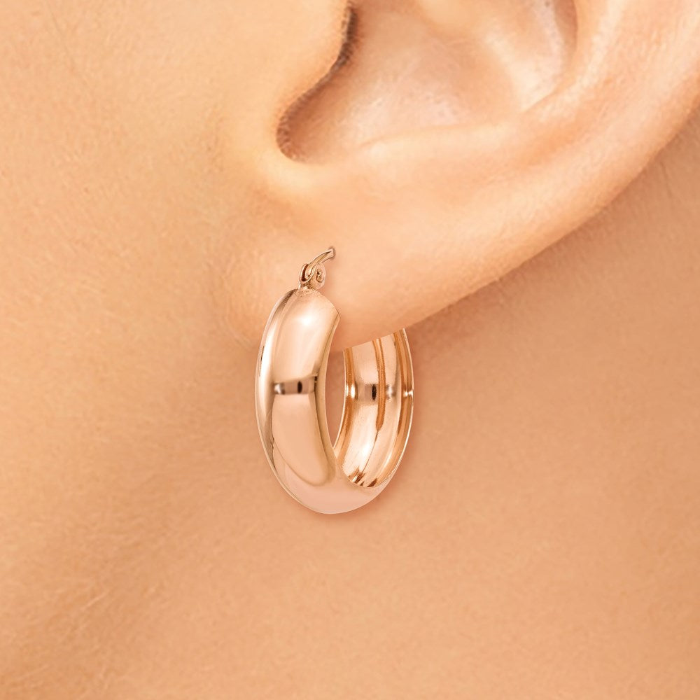 14k Rose Gold Hoop Earrings