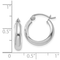 Thumbnail for 14k White Gold Hoop Earrings