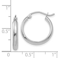 Thumbnail for 14k White Gold Hoop Earrings
