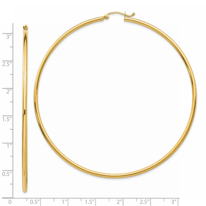 14k Lightweight Hoop Earrings