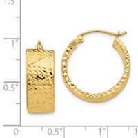 Thumbnail for 14k Diamond Cut Hoop Earrings
