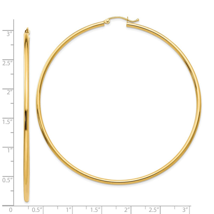 14k Lightweight Hoop Earrings