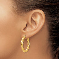 Thumbnail for 14k Light Twisted Hoop Earrings