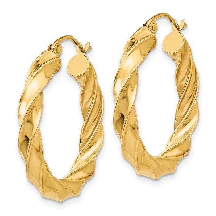 14k Light Twisted Hoop Earrings