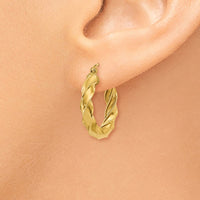 Thumbnail for 14k Light Twisted Hoop Earrings