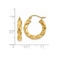 Thumbnail for 14k Light Twisted Hoop Earrings