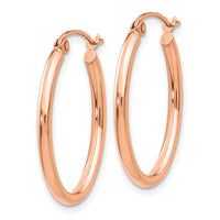Thumbnail for 14k Rose Gold Oval Hoop Earrings