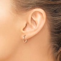 Thumbnail for 14k Rose Gold Twisted Hoop Earrings