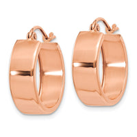 Thumbnail for 14k Rose Gold Polished Hoop Earrings