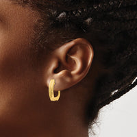 Thumbnail for 14K Gold Polished Hinged Post Earrings