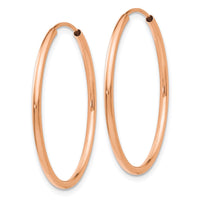 Thumbnail for 14k Rose Gold Polished Endless Tube Hoop Earrings