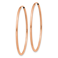 Thumbnail for 14k Rose Gold Polished Endless Tube Hoop Earrings