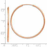 Thumbnail for 14k Rose Gold Polished Endless Tube Hoop Earrings
