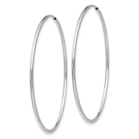 Thumbnail for 14k White Gold Polished Endless Tube Hoop Earrings