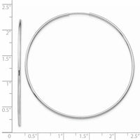 Thumbnail for 14k White Gold Polished Endless Tube Hoop Earrings