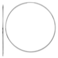 Thumbnail for 14k White Gold Polished Endless Tube Hoop Earrings