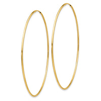 Thumbnail for 14k Polished Endless Tube Hoop Earrings