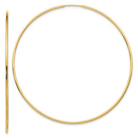 Thumbnail for 14k Polished Endless Tube Hoop Earrings