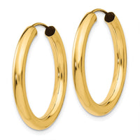 Thumbnail for 14k Polished Endless Tube Hoop Earrings