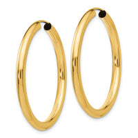 Thumbnail for 14k Polished Endless Tube Hoop Earrings