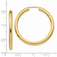 Thumbnail for 14k Polished Endless Tube Hoop Earrings