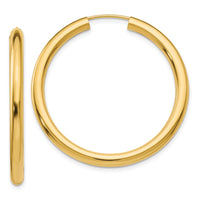 Thumbnail for 14k Polished Endless Tube Hoop Earrings