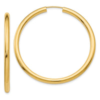 Thumbnail for 14k Polished Endless Tube Hoop Earrings