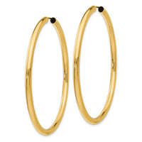 Thumbnail for 14k Polished Endless Tube Hoop Earrings