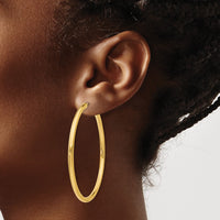 Thumbnail for 14k Polished Endless Tube Hoop Earrings
