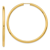 Thumbnail for 14k Polished Endless Tube Hoop Earrings