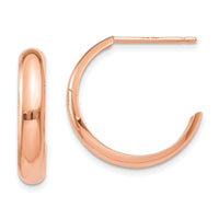 Thumbnail for 14k Rose Gold Polished Hoop Earrings