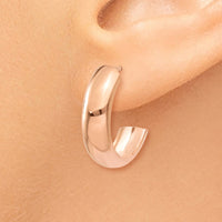 Thumbnail for 14k Rose Gold Polished Hoop Earrings