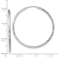 Thumbnail for 14k Diamond-cut Square Tube Endless Hoop Earrings