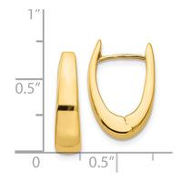 Thumbnail for 14k Polished Hinged Hoop Earrings