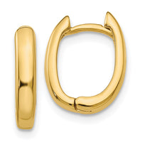 Thumbnail for 14k Oval Hinged Hoop Earrings