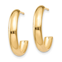 Thumbnail for 14k Polished 3.5mm J-Hoop Earrings